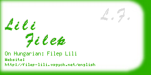 lili filep business card